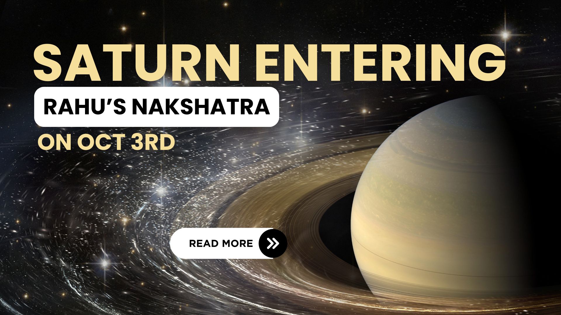 Saturn entering Rahu's nakshatra in 2024, bringing success to Aquarius, Taurus, and Gemini.